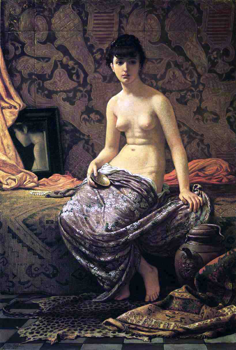 Elihu Vedder Roman Model Posing - Canvas Print