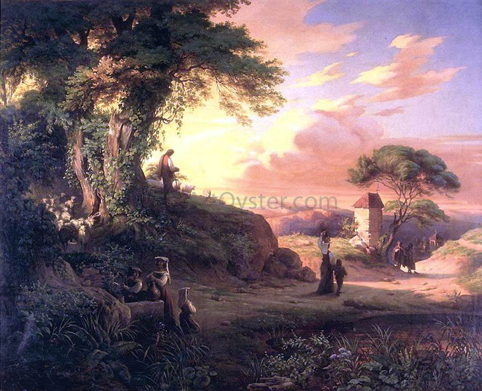 Henrik Weber Romantic Scene - Canvas Print