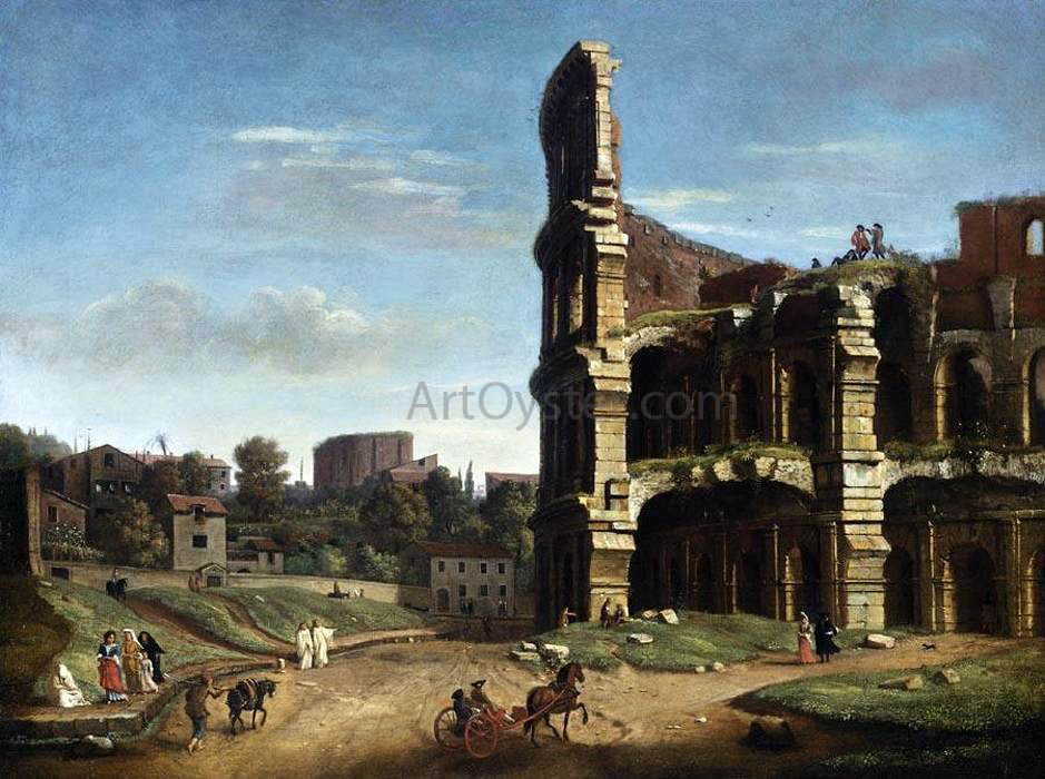 Caspar Andriaans Van Wittel Rome: A View of The Colosseum - Canvas Print