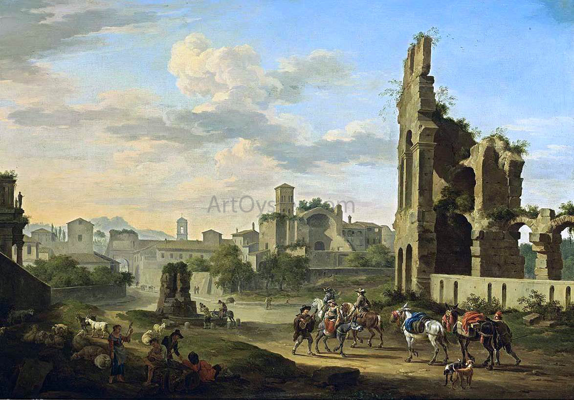Jacob De Heusch Rome: A View of the Forum Romanum - Canvas Print