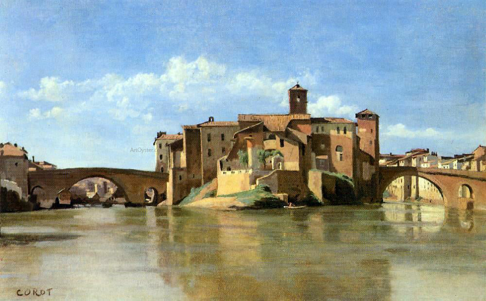 Jean-Baptiste-Camille Corot Rome - the Basilica of Constantine - Canvas Print