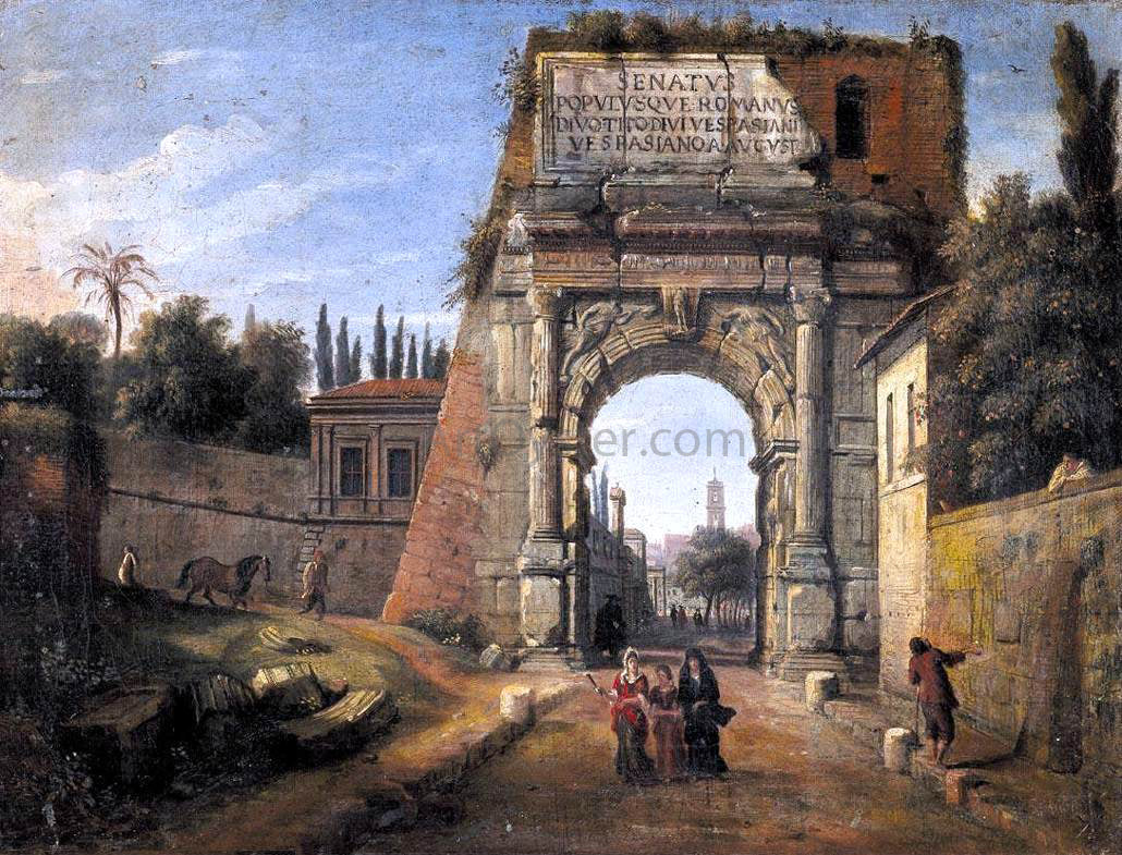 Caspar Andriaans Van Wittel Rome: View of the Arch of Titus - Canvas Print