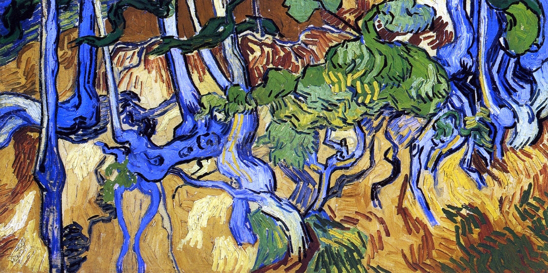 Vincent Van Gogh Roots and Tree Trunks - Canvas Print