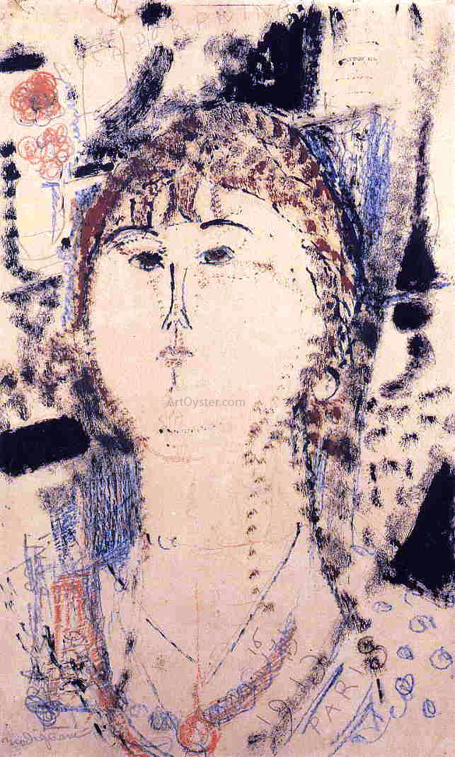 Amedeo Modigliani Rosa Porprina - Canvas Print
