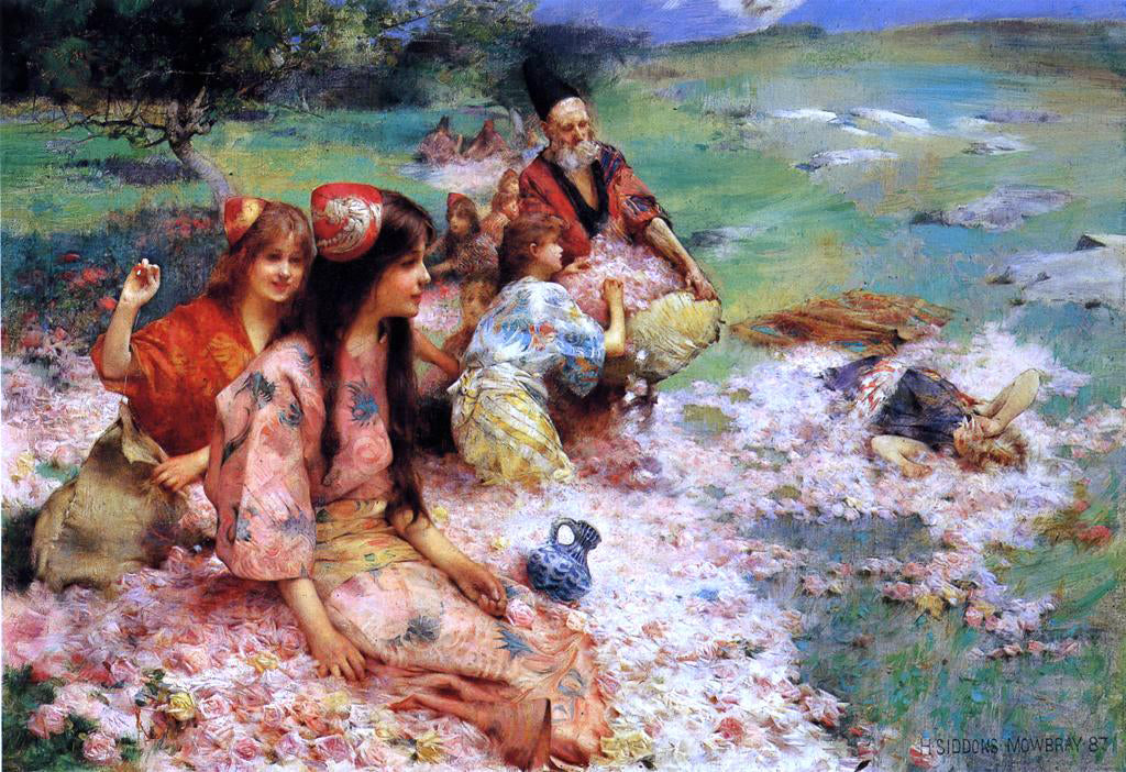 Henry Siddons Mowbray Rose Harvest - Canvas Print