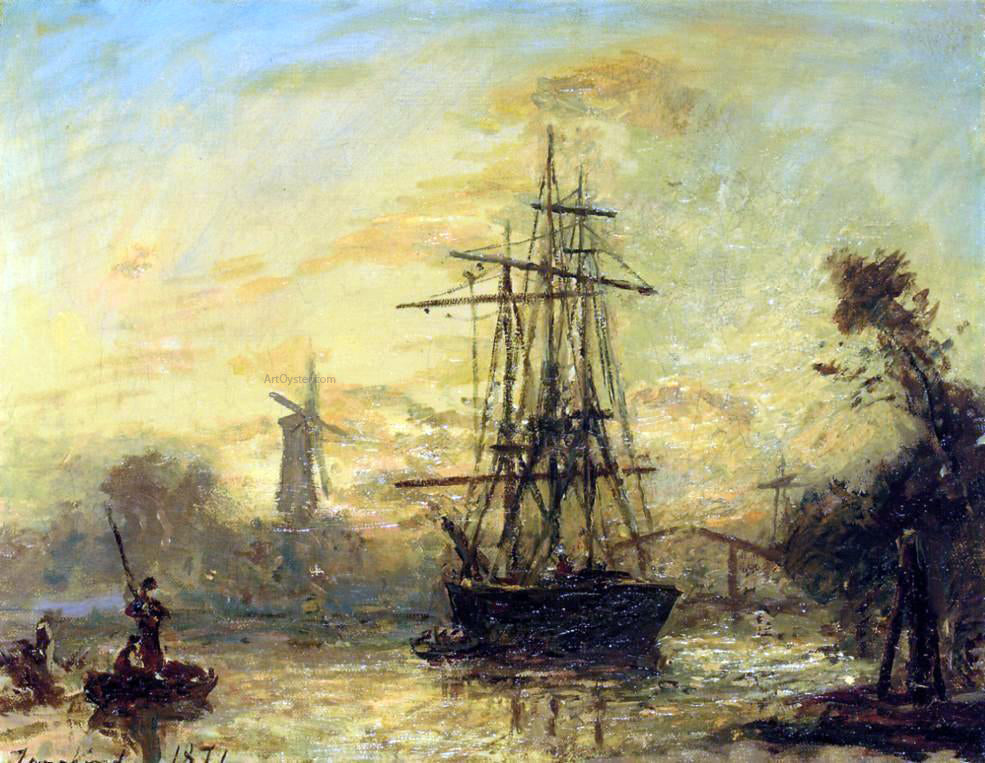 Johan Barthold Jongkind Rotterdam (also known as You are ugly) - Canvas Print