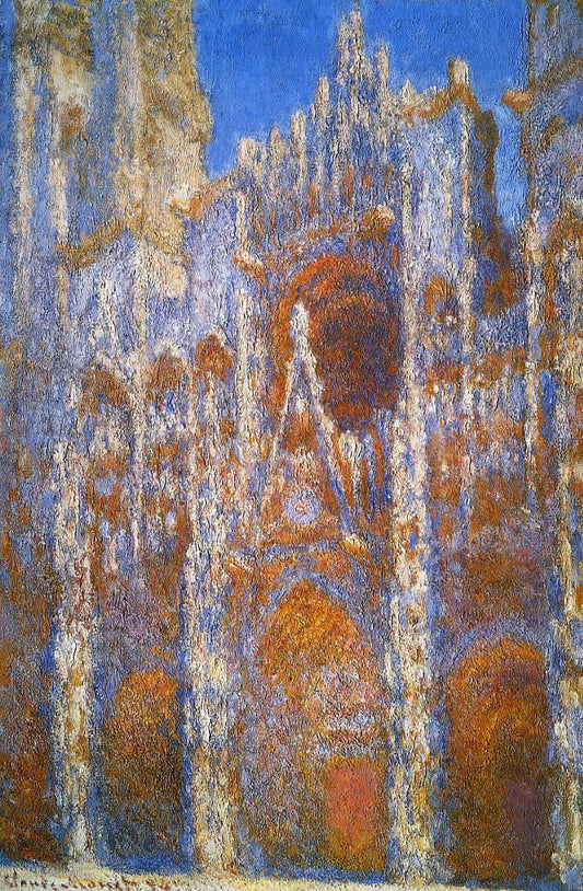 Claude Oscar Monet Rouen Cathedral, Sunlight Effect - Canvas Print