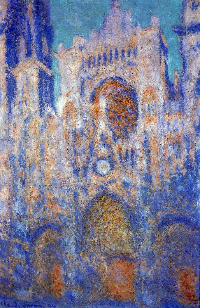 Claude Oscar Monet Rouen Cathedral, Symphony in Grey and Rose - Canvas Print