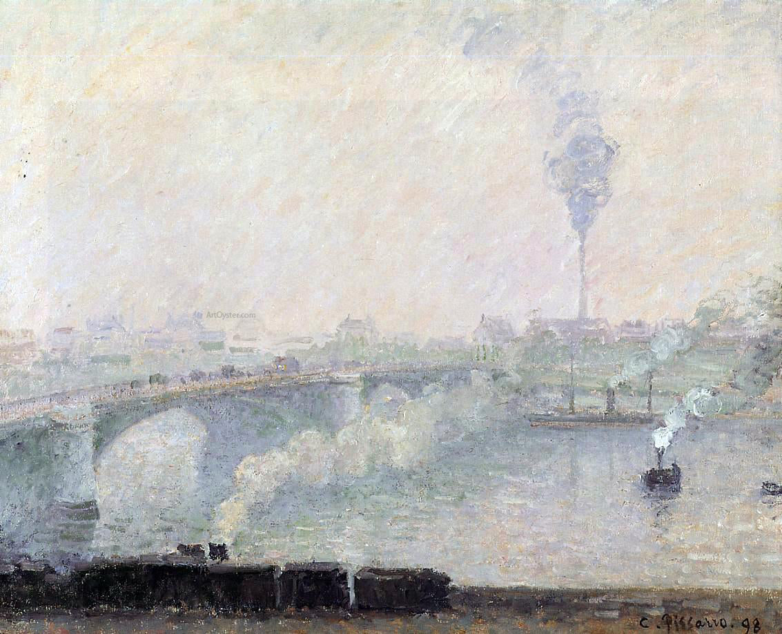 Camille Pissarro Rouen, Fog Effect - Canvas Print
