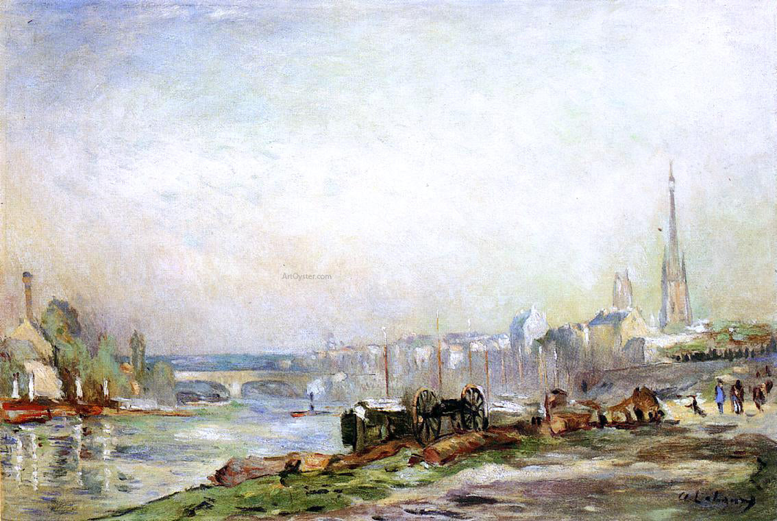 Albert Lebourg Rouen, the Seine and the Cathedral - Canvas Print
