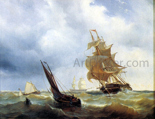 Mauritz F. H. De Haas Rough Day at Sea - Canvas Print