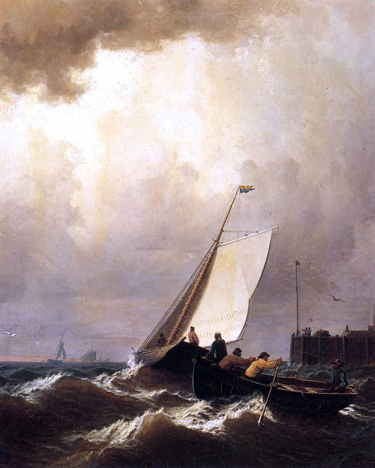 William Bradford Rough Seas - Canvas Print