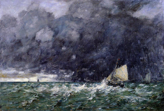 Eugene-Louis Boudin Rough Seas - Canvas Print