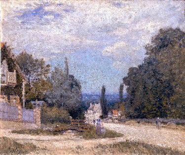 Alfred Sisley Route from Louveciennes - Canvas Print