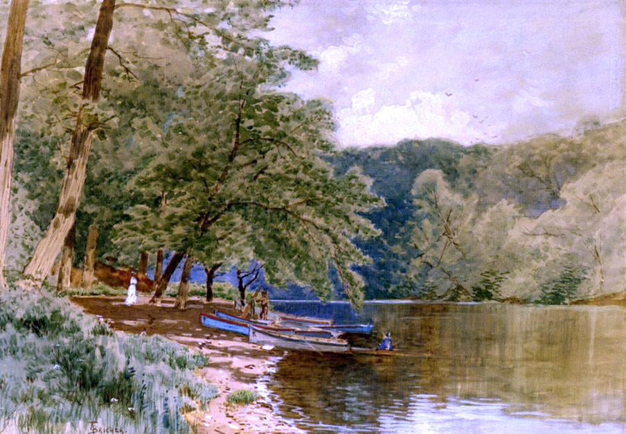 Alfred Thompson Bricher Rowboats for Hire - Canvas Print
