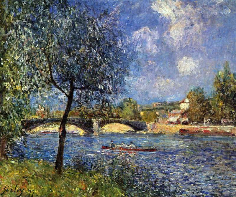 Alfred Sisley Rowers - Canvas Print