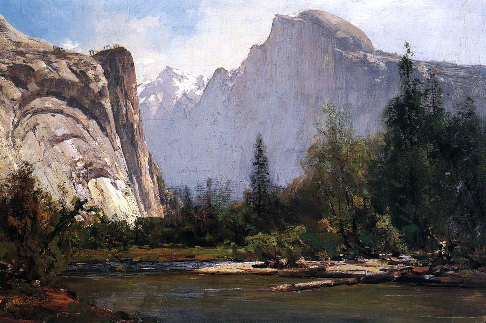 Thomas Hill Royal Arches and Half Dome, Yosemite - Canvas Print