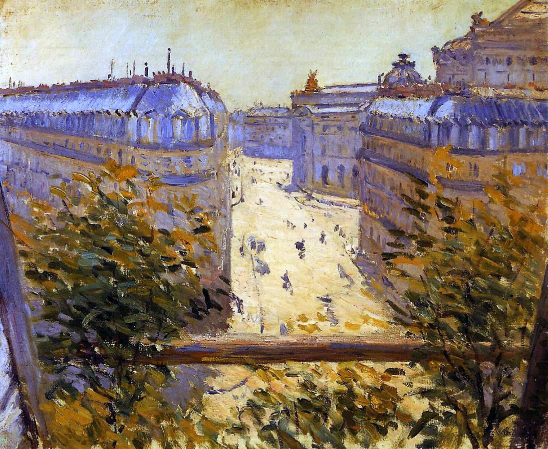 Gustave Caillebotte Rue Halevy, Balcony View - Canvas Print
