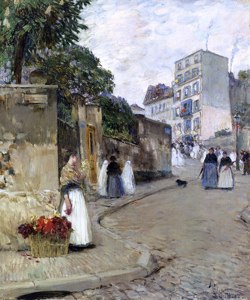 Frederick Childe Hassam Rue Montmartre, Paris - Canvas Print