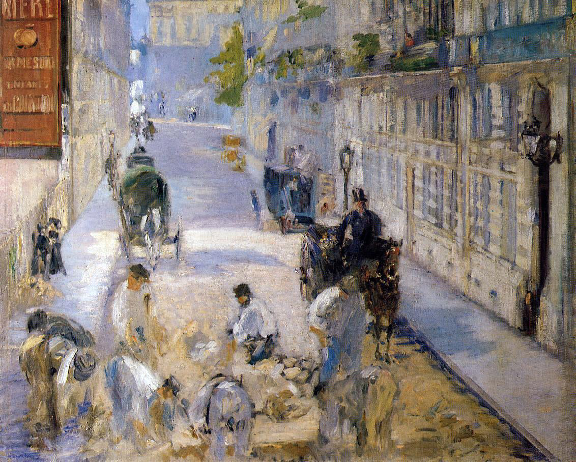 Edouard Manet Rue Mosnier with Road Menders - Canvas Print