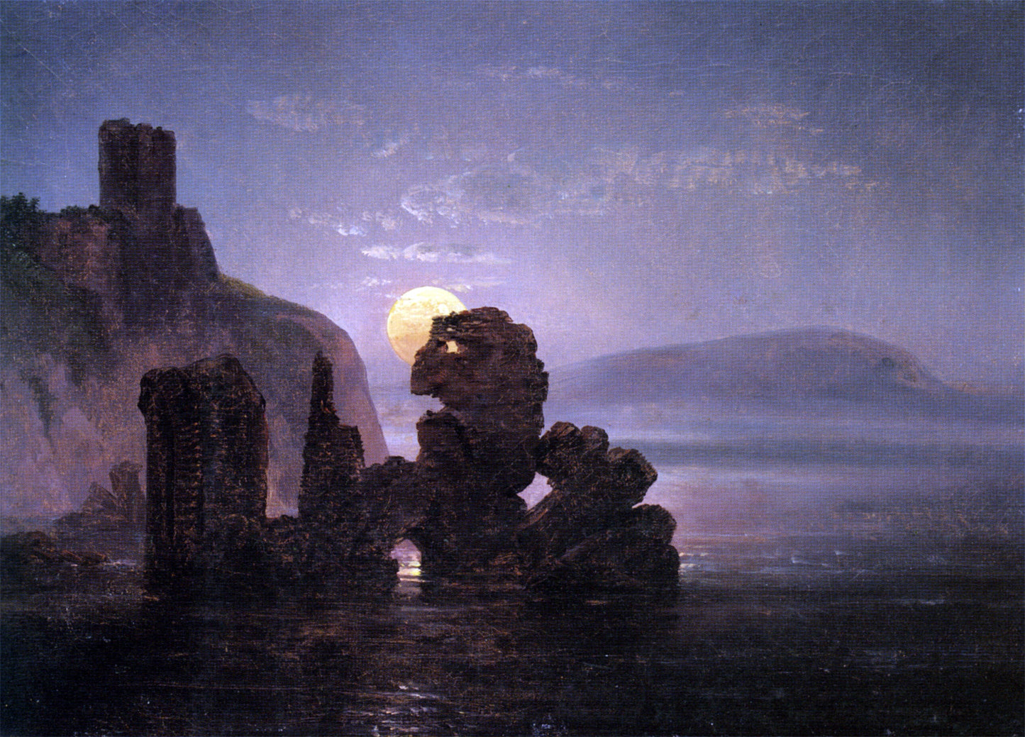 Johan Christian Claussen Dahl Ruiner Ved Baia - Canvas Print