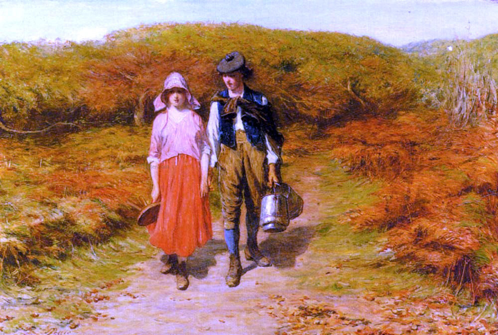John Pettie Rustic Courtship - Canvas Print