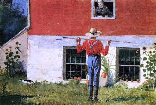 Winslow Homer Rustic Courtship - Canvas Print