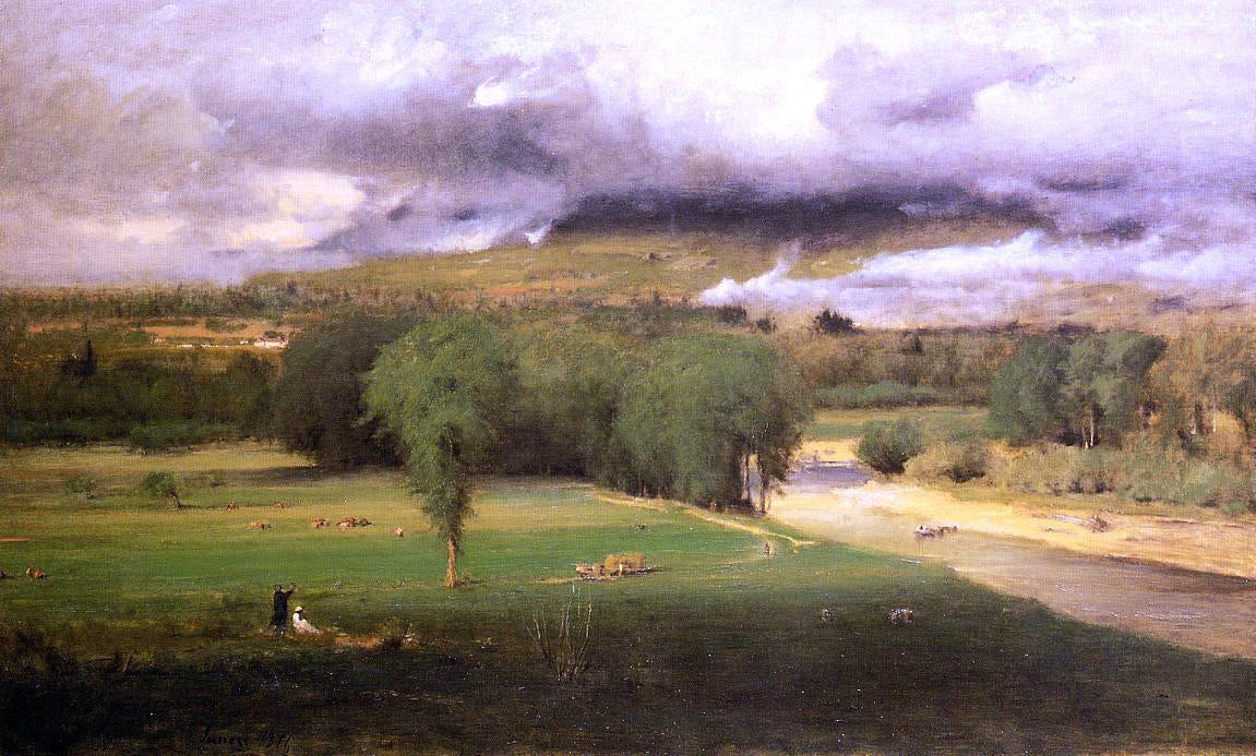 George Inness Sacco Ford: Conway Meadows - Canvas Print