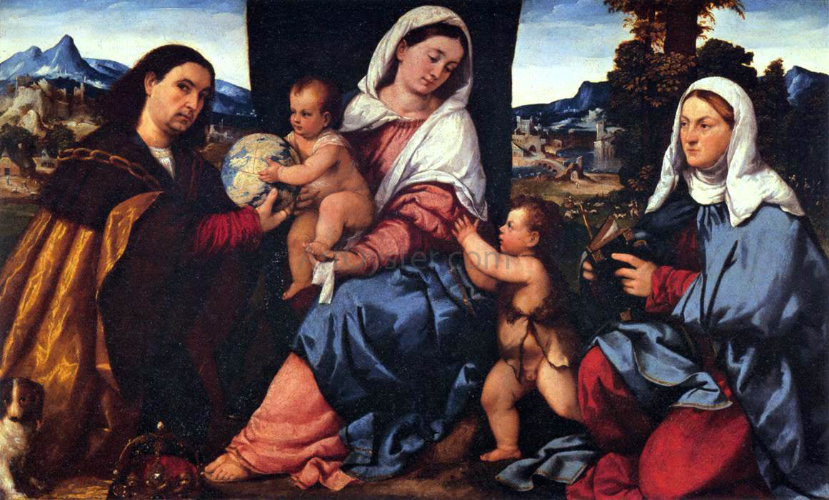 Bonifazio Veronese Sacra Conversazione - Canvas Print
