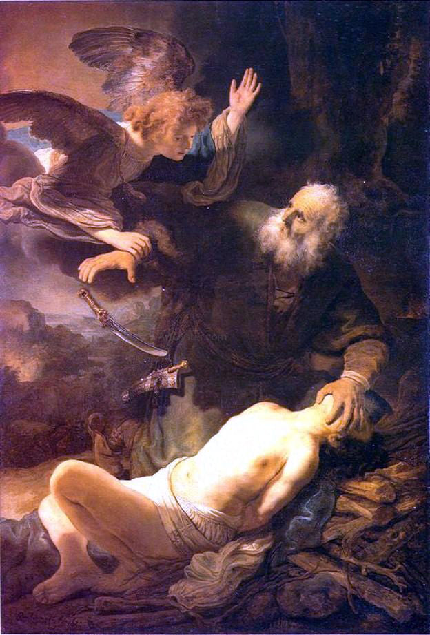 Rembrandt Van Rijn Sacrifice of Abraham - Canvas Print