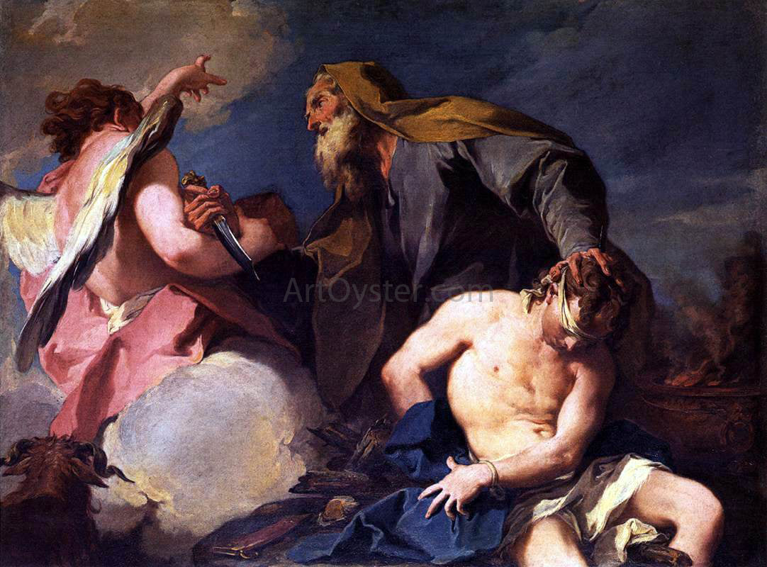 Giambattista Pittoni Sacrifice of Isaac - Canvas Print