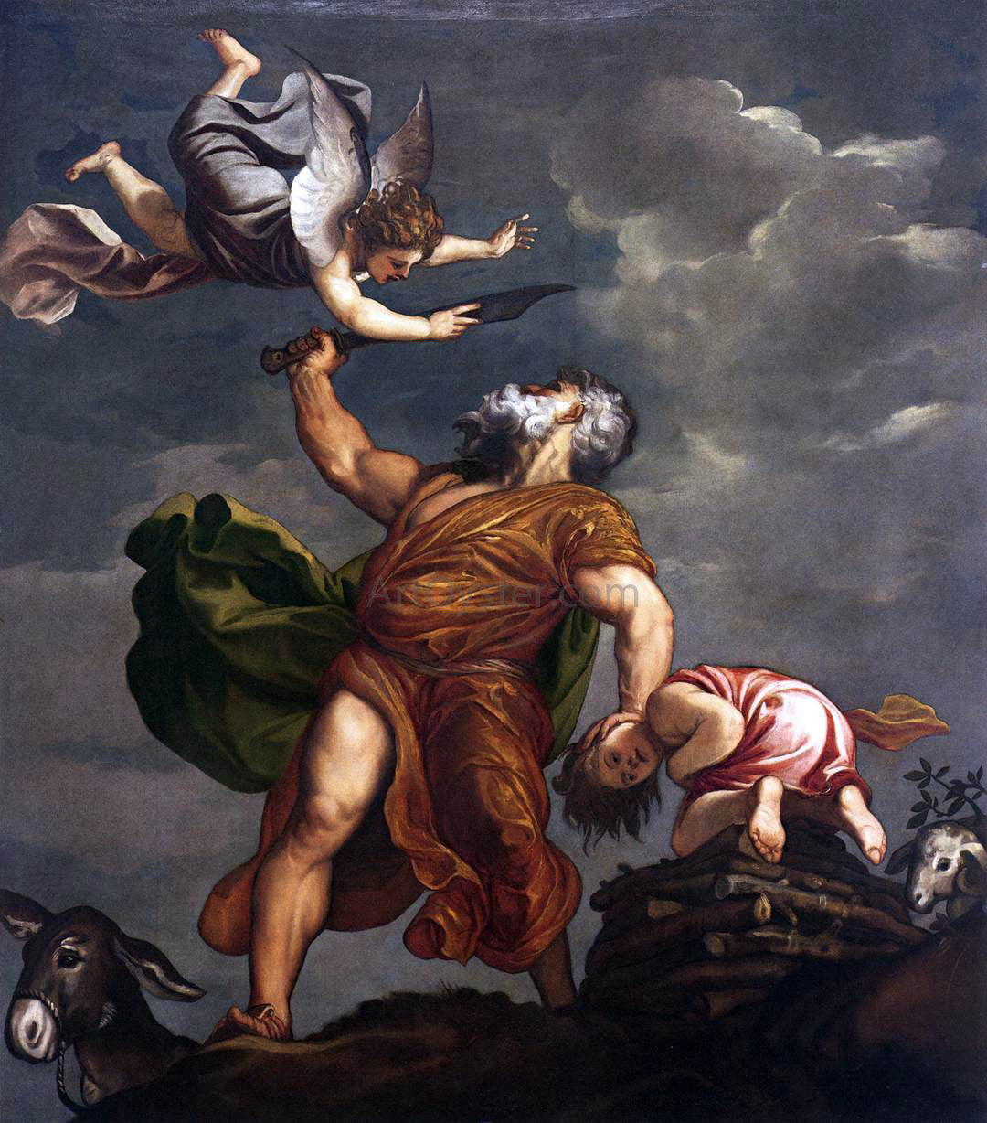 Titian Sacrifice of Isaac - Canvas Print