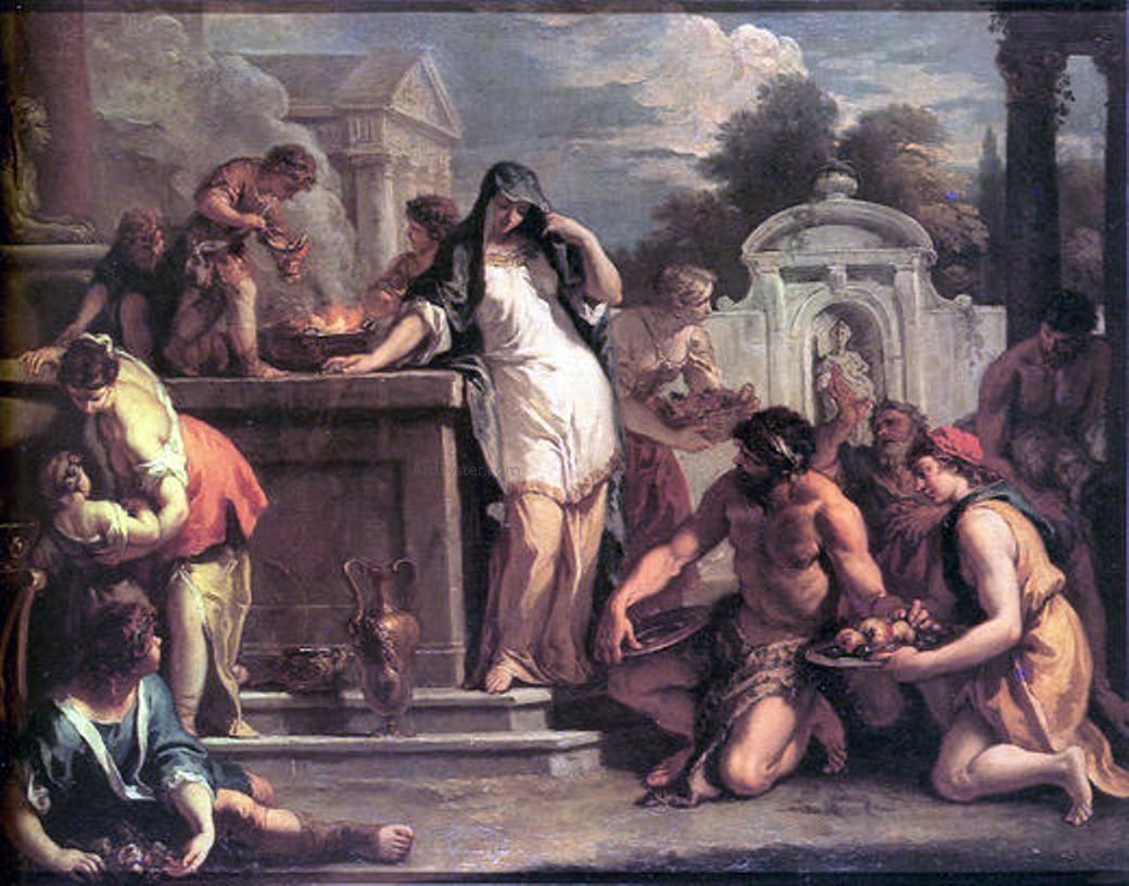 Sebastiano Ricci Sacrifice to Vesta - Canvas Print