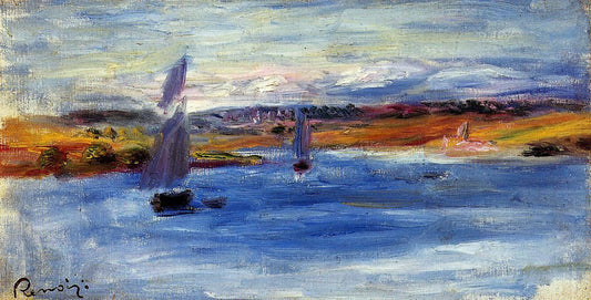 Pierre Auguste Renoir Sailboats - Canvas Print