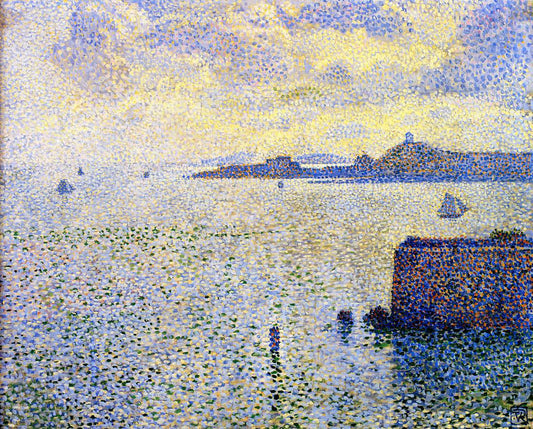 Theo Van Rysselberghe Sailboats and Estuary - Canvas Print