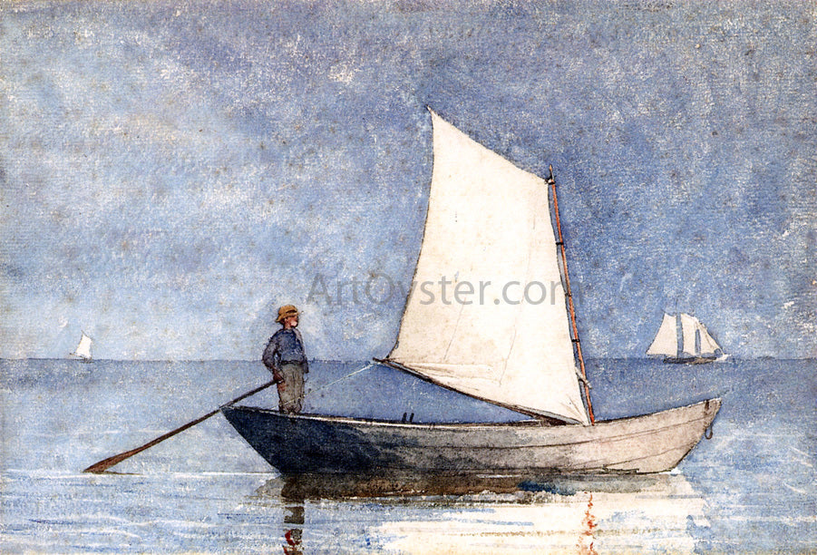 Winslow Homer Sailing a Dory - Canvas Print