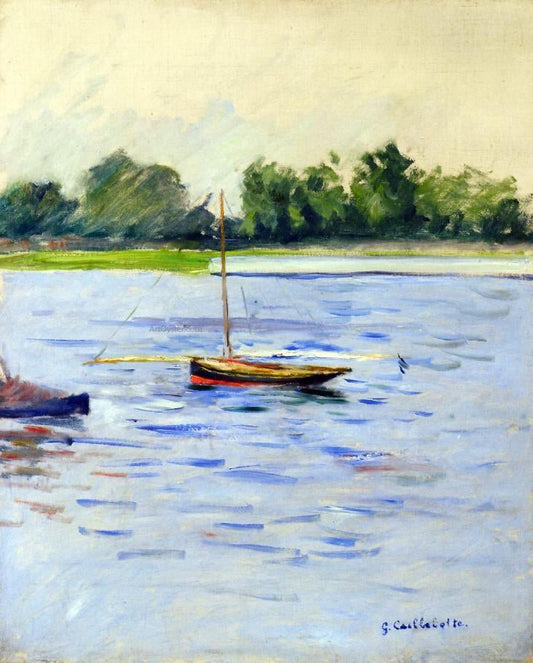 Gustave Caillebotte Sailing Boats on the Seine at Argenteuil - Canvas Print