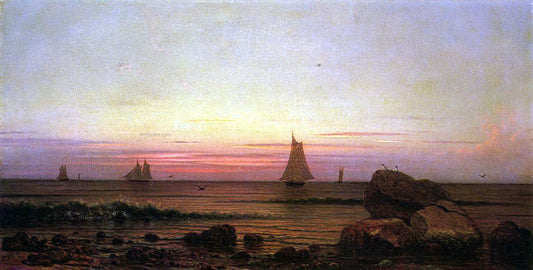 Martin Johnson Heade Sailing off the Coast - Canvas Print