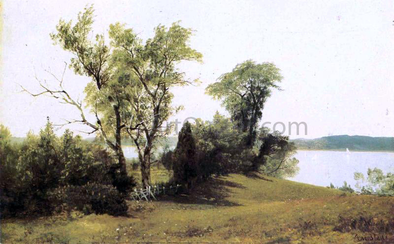 Albert Bierstadt Sailing on the Hudson - Canvas Print