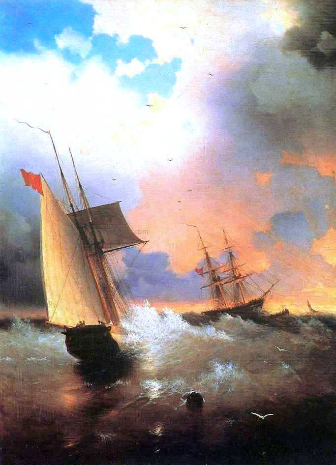 Ivan Constantinovich Aivazovsky Sailing Ship - Canvas Print