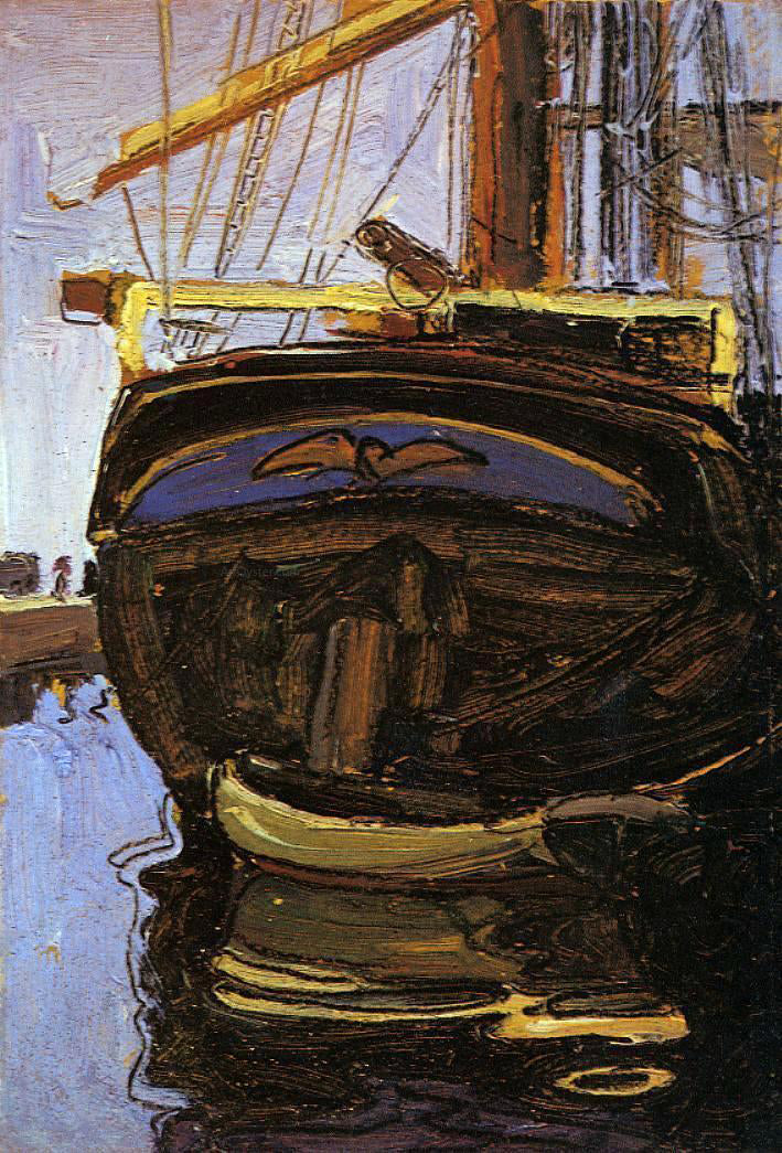 Egon Schiele Sailing Ship with Dinghy - Canvas Print