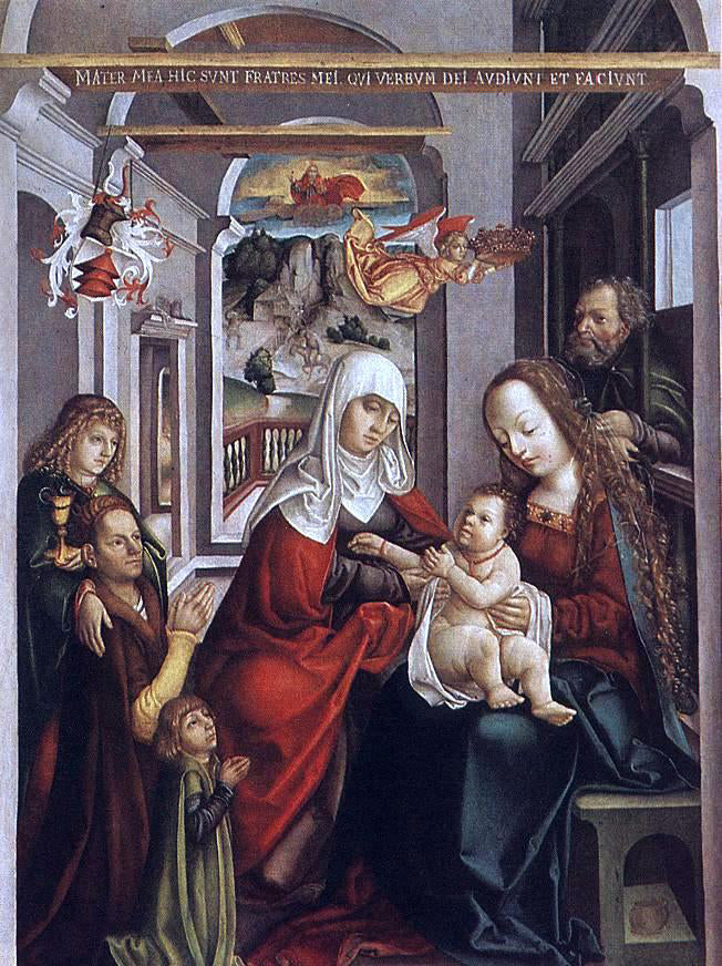 Unknown Hungarian Painters Saint Anne with the Virgin and the Child - Canvas Print