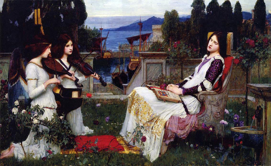 Henry Ryland Saint Cecilia - Canvas Print