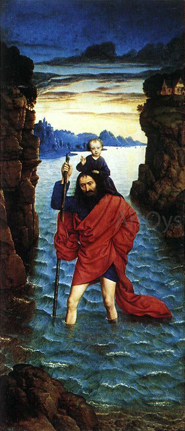 The Younger Dieric Bouts Saint Christopher - Canvas Print
