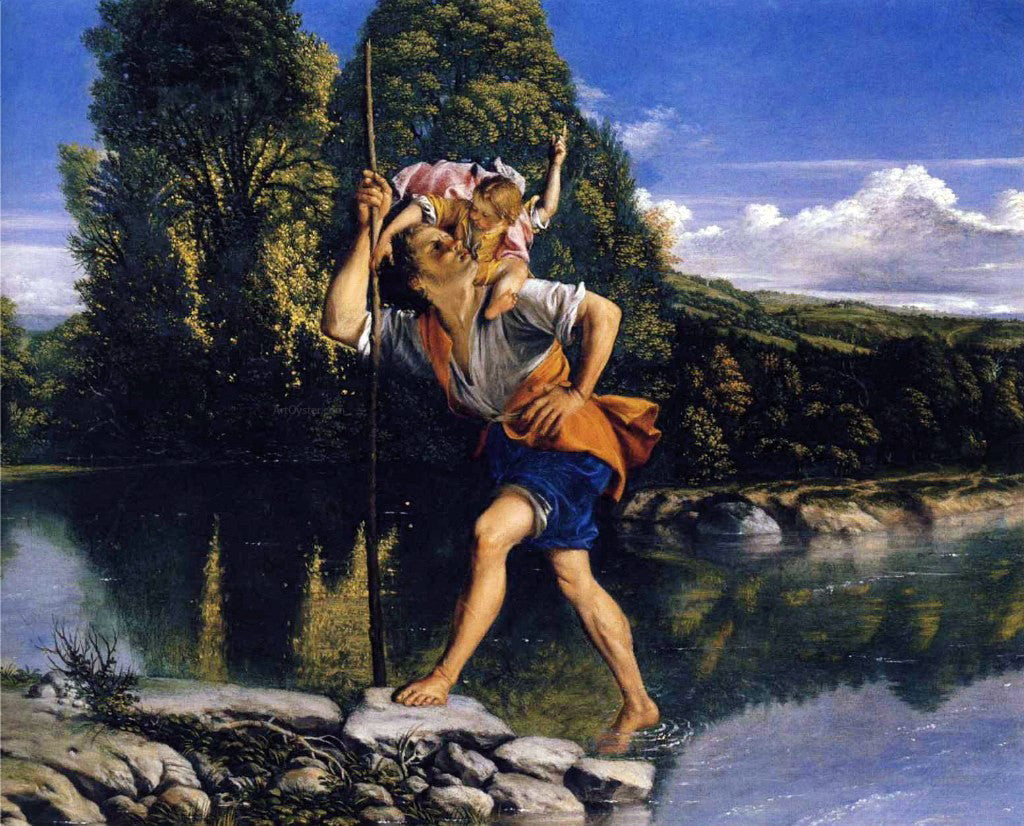 Orazio Gentileschi Saint Christopher - Canvas Print
