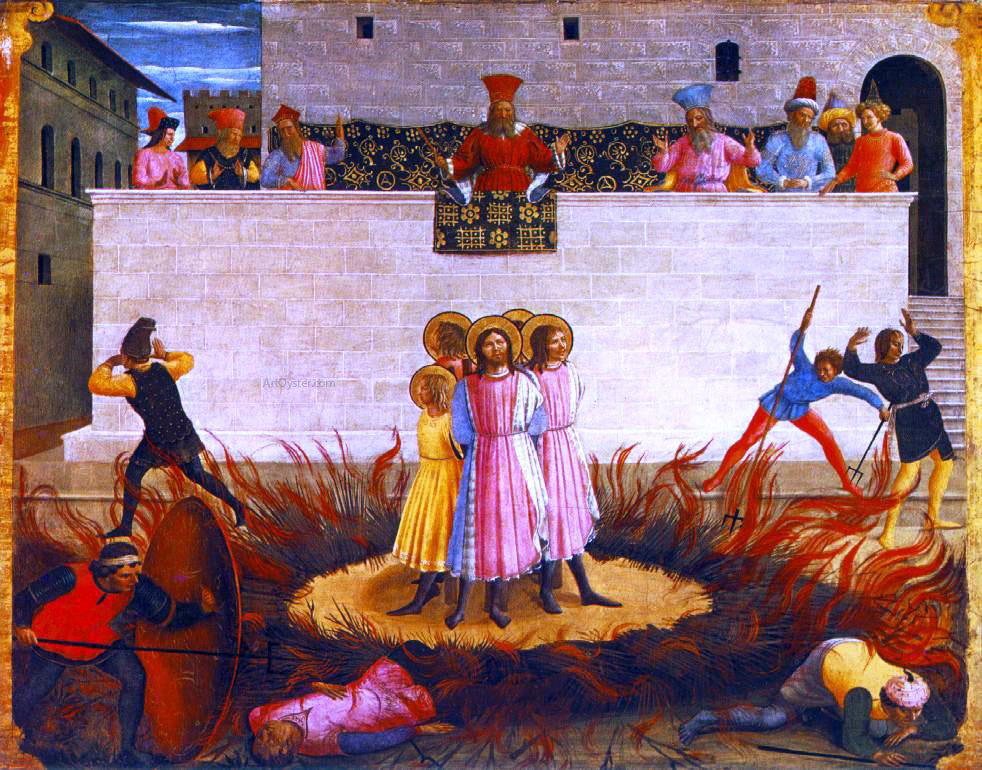 Fra Angelico Saint Cosmas and Saint Damian Condamned (San Marco Altarpiece) - Canvas Print