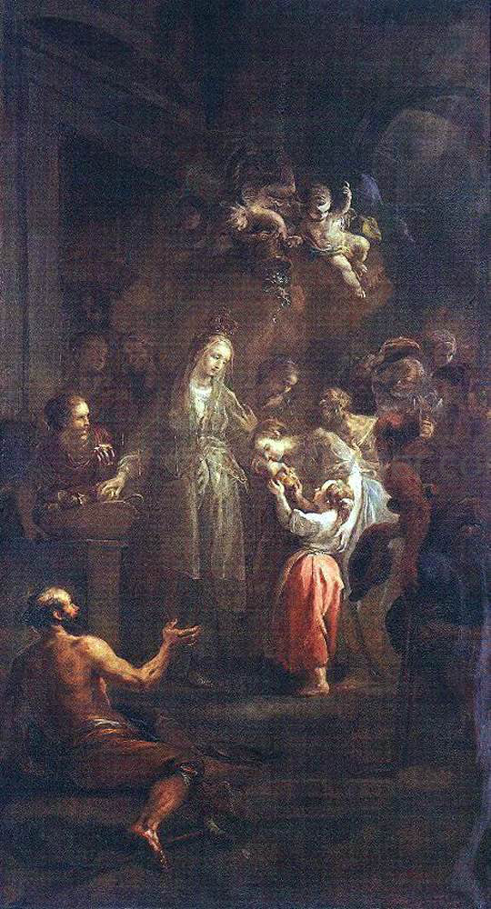 Martin Johann Schmidt Saint Elizabeth Distributing Alms - Canvas Print