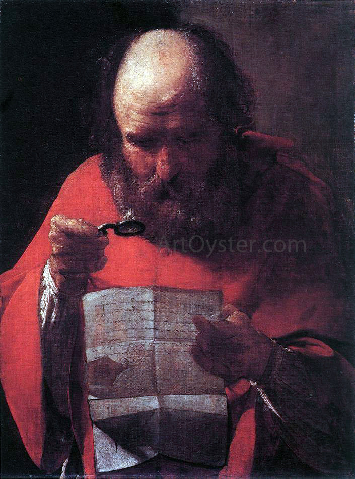 Georges De La Tour Saint Jerome Reading - Canvas Print