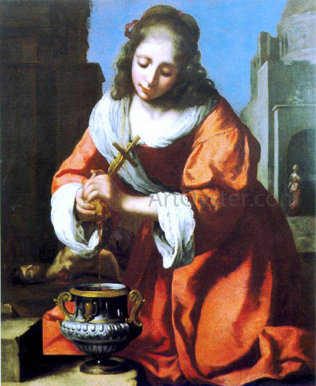 Johannes Vermeer Saint Praxidis - Canvas Print
