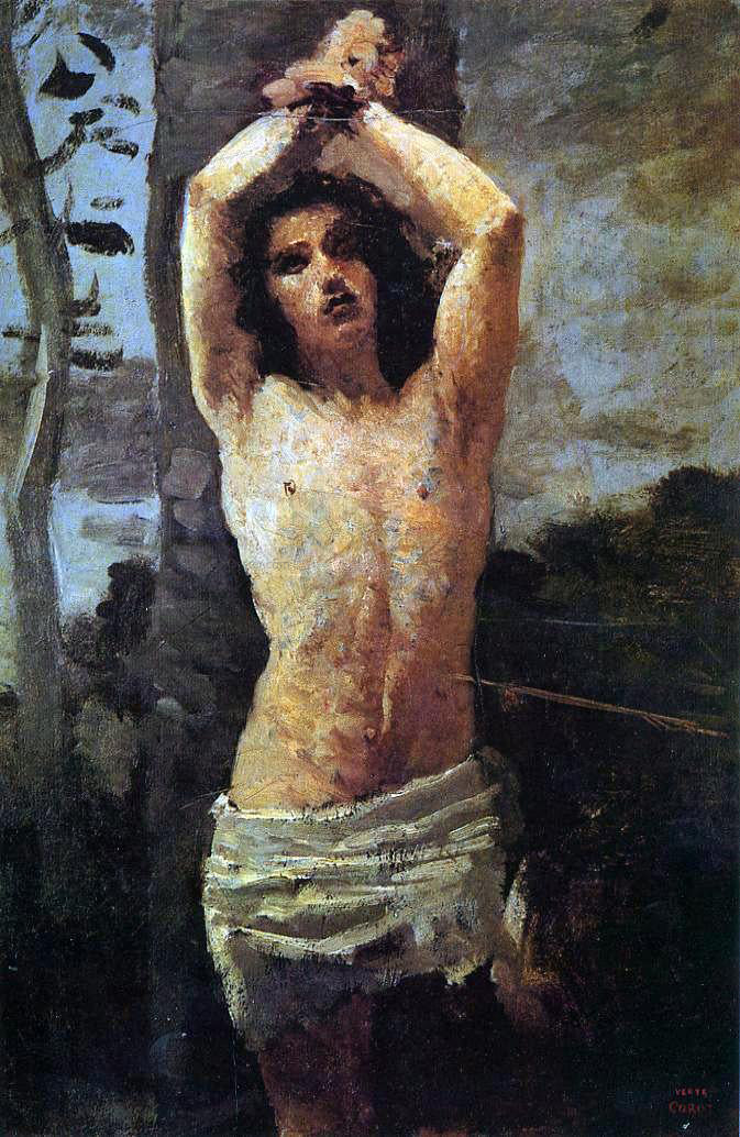 Jean-Baptiste-Camille Corot Saint Sebastian - Canvas Print